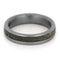 Slim Profile Dinosaur Bone 4mm Comfort-Fit Brushed Titanium Wedding Band