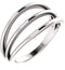 Platinum 3 Row Negative Space Ring