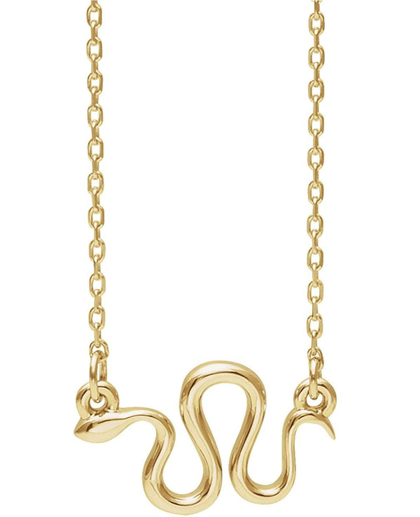 Snake Necklace, 14k Yellow Gold, 18"