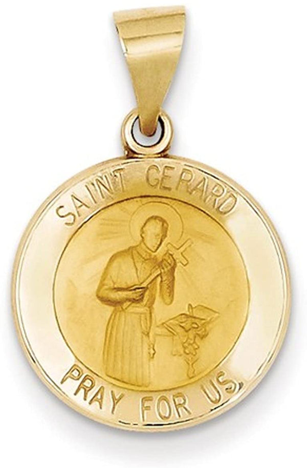 14k Yellow Gold St. Gerard Medal Pendant (18X15MM)