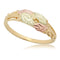 Four Frosty Leaf Ring, 10k Yellow Gold, 12k Green and Rose Gold Black Hills Gold Motif