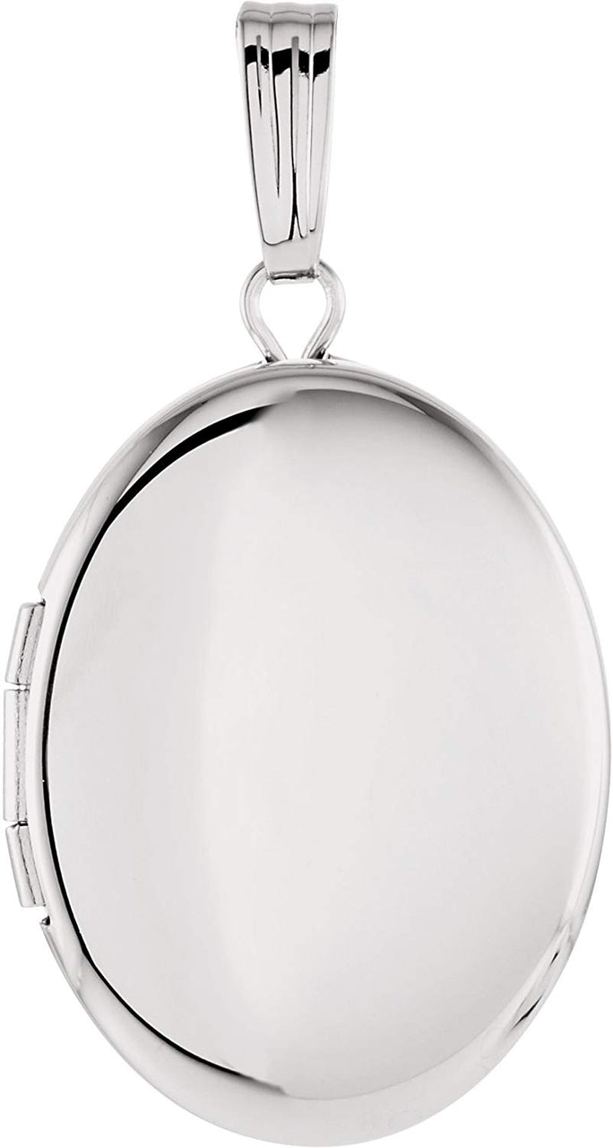 Oval Locket, Sterling Silver