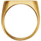 Men's 18k Yellow Gold Oval Signet Ring, 22X20mm