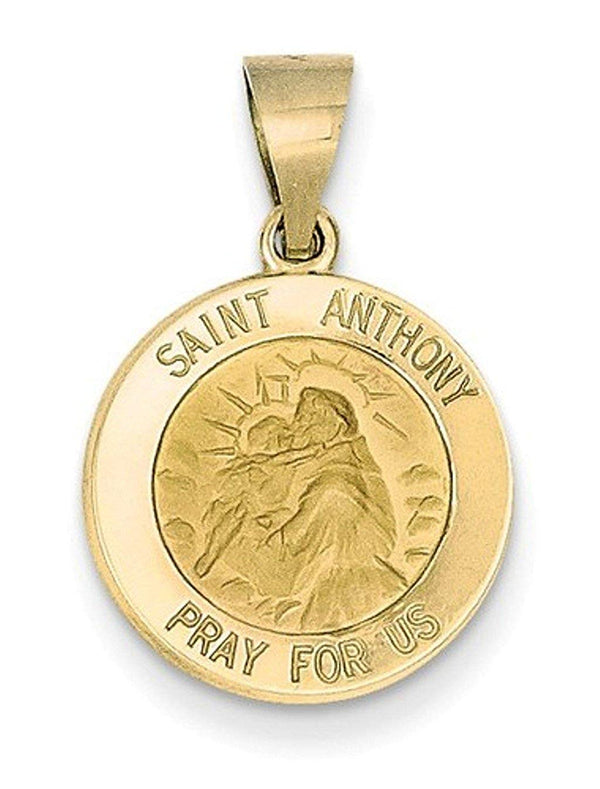 14k Yellow Gold St. Anthony Medal Pendant (17X15MM)