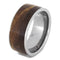 Princess Cut Ruby, Black Ash Burl, Dalmata Wood 9mm Comfort-Fit Titanium Band