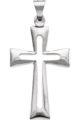 Platinum Cut-Out Cross Pendant (27.50X18.00 MM)