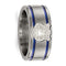 Edward Mirell Titanium Blue Anodized with SS Police Shield Tag 10mm Flat Band