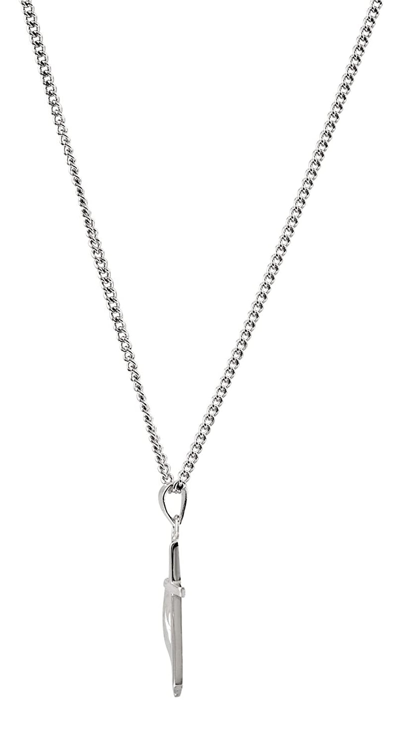 Methodist Cross Sterling Silver Pendant Necklace, 18"