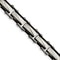 Men's Brushed and Polished Stainless Steel 11mm Black IP-Plated Link Bracelet, 8"