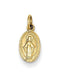 14k Yellow Gold Miraculous Medal Charm Pendant (14X7 MM)