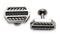 Carbon Fiber Collection Stainless Steel and Black Octagon Cuff Links, 16.25X25MM