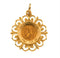 Rhodium Plated 14k Yellow Gold St. Peregrine Medal (18.5MM)