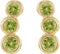 Peridot Three-Stone Ear Climbers, 14k Yellow Gold