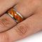 Gold Box Elder Burl Wood Comfort-Fit Titanium His and Hers Wedding Bands Sizes M 8-F8