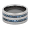 Turquoise Inlay 10mm Comfort-Fit Titanium Band