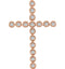 Diamond Paternoster Cross Pendant, 14k Rose Gold (.25 Ctw, H+ Color, I1 Clarity)