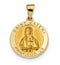 14k Yellow Gold St. Kateri Hollow Medal Pendant (21.2X18.7MM)