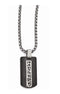 Edward Mirell Black Titanium and Sterling Silver Cobblestone Pendant Necklace, 20"