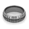 Engraved Graphic Line Pattern 7mm Comfort-Fit Domed Wedding Band, Size 10