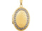 14k Yellow Gold, 14k White Gold Two Tone Oval Locket