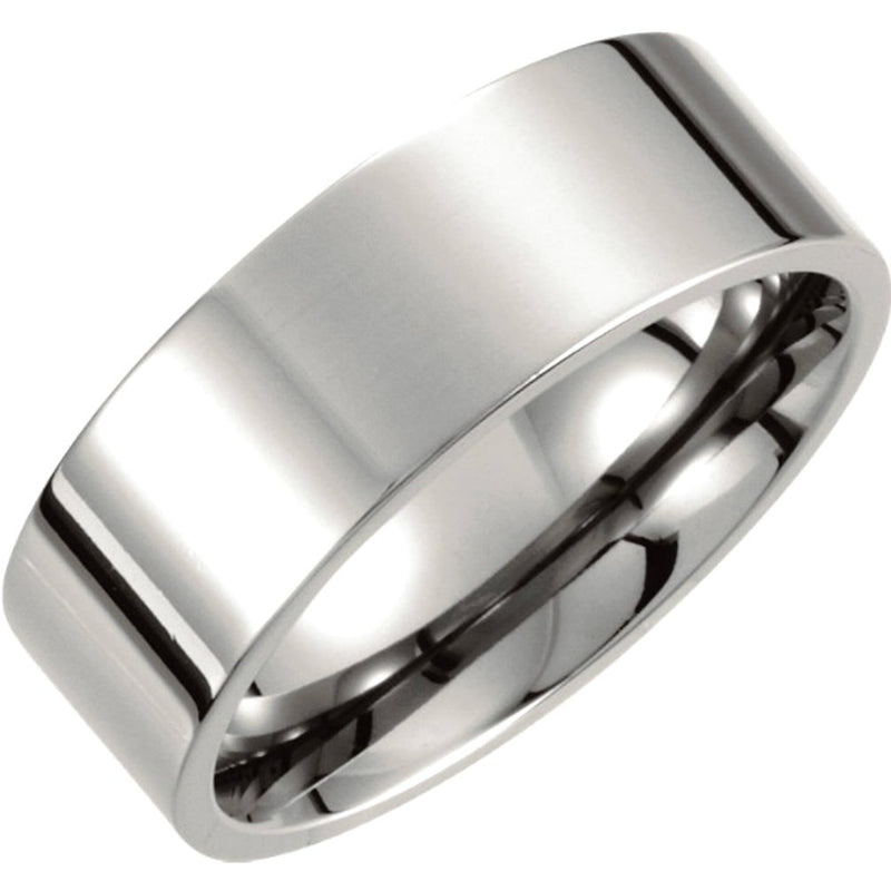 Titanium 8mm Comfort Fit Flat Band