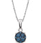 Blue Diamond Pendant 14k White Gold Necklace, 18" (1/5 Cttw)