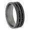 Black Stardust Meteorite, Sandblasted Titanium 6mm Comfort-Fit Band, Size 11