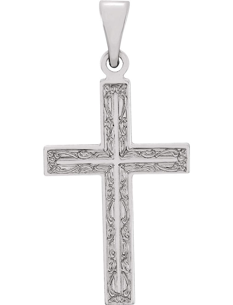Design Cross 14k White Gold Pendant