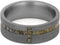 Deer Antler Cross 8mm Comfort-Fit Sandblasted Titanium Wedding Band, Size 8.5