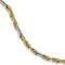 Men's Two-Tone 14k Yellow and White Gold Link Bracelet, 7.75 "