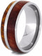 Gold Box Elder Burl, Ruby Redwood 9mm Comfort-Fit Titanium Wedding Band, Size 11.5