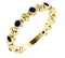 Chatham Created Blue Sapphire Beaded Ring, 14k Yellow Gold