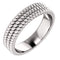 Platinum Grooved Rope Pattern 5.25mm Comfort-Fit Band