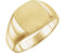 Men's Closed Back Signet Ring, 10k Yellow Gold (12mm)