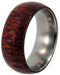 Leopardwood Dome 8mm Comfort Fit Titanium Wedding Ring, Size 6