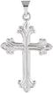 Platinum Fleury Cross Pendant (24X17.5MM)