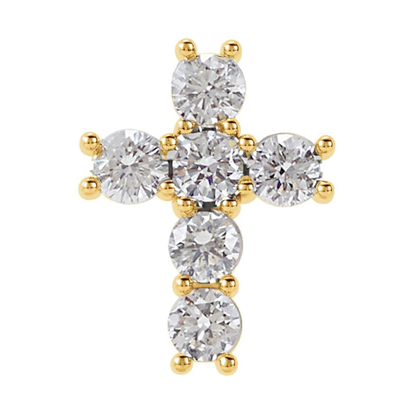 Diamond Cross Pendant, 14k Yellow Gold (1/3 Ctw, Color G-H, Clarity I1)