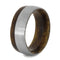 Sindora Wood Comfort-Fit Band with 8mm Brushed Titanium Overlay