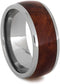 Exotic Coolibah Wood 8mm Titanium Comfort-Fit Band, Size 5