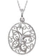 Butterfly Filigree 'Journey of Contentment, Dear Lord' Pendant Necklace, Rhodium Plate Sterling Silver, 18"