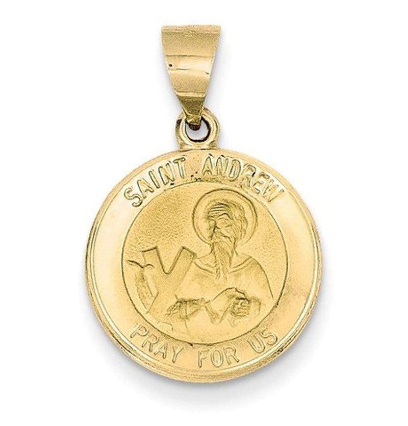 14k Yellow Gold St. Andrew Medal Pendant (17X15MM)