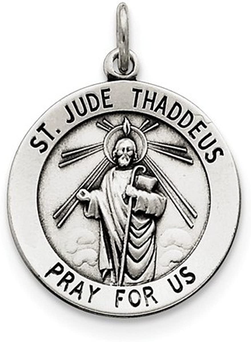 Sterling Silver Saint Jude Thaddeus Medal (30X22MM)