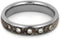 Five-Stone Diamond Deer Antler 4mm Comfort-Fit Titanium Wedding Ring, Size 4.25 Size 13.75