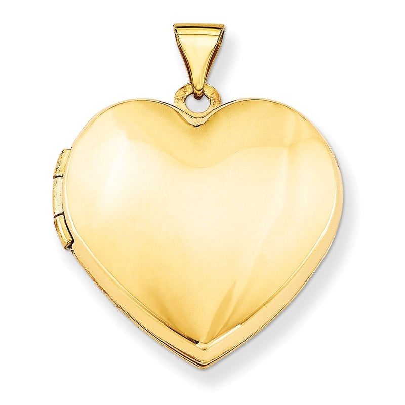 14k Yellow Gold Four Picture Heart Locket Pendant