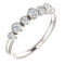 Diamond 7-Stone 3.25mm Ring, Rhodium-Plated 14k White Gold (.08 Ctw, G-H Color, I1 Clarity)