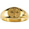 The Rugged Cross Chastity Ring, 10k Yellow Gold, Size 11