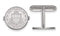 Rhodium-Plated Sterling Silver University Of Pittsburgh Crest Cuff Links, 15MM