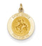 14k Yellow Gold St. George Medal Charm (23X16MM)