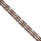 Men's Brushed Stainless Steel 10mm Brown IP-Plated and Laser Cut Bracelet, 8.25"