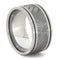 Gibeon Meteorite, Black Enamel Pinstripes 11mm Comfort-Fit Titanium Wedding Band